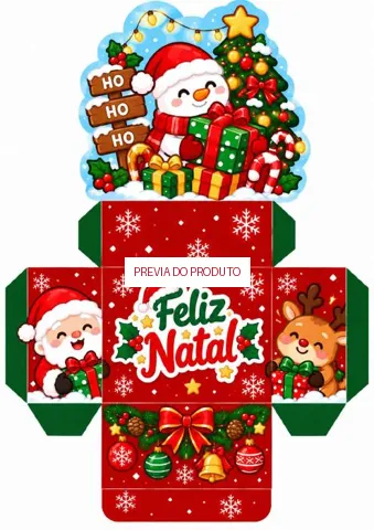 Modelo de caixinha natalina 5 da coleção