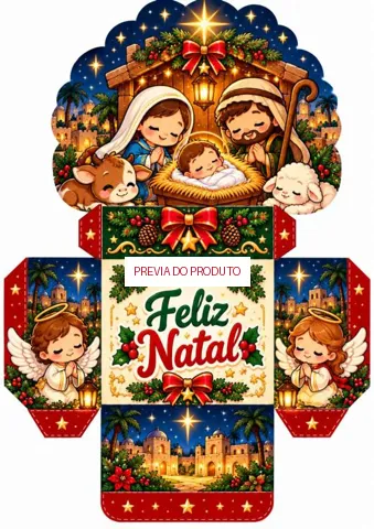 Modelo de caixinha natalina 2 da coleção